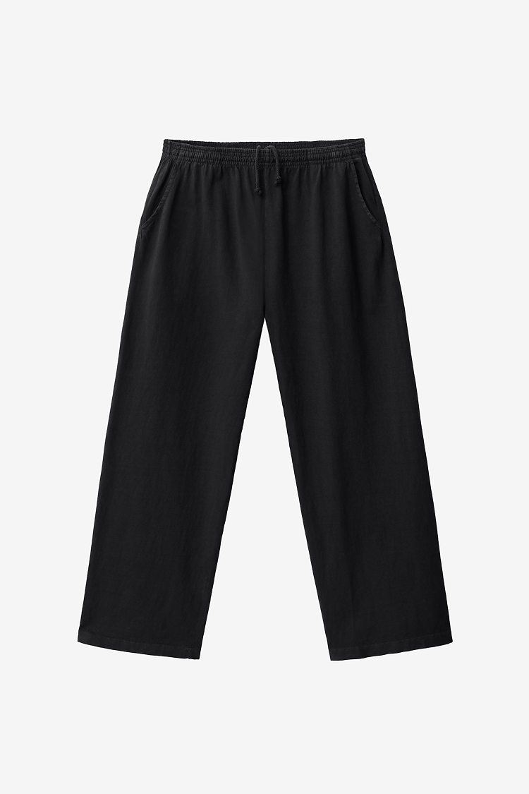 Mens Wide Leg Jersey Pant Black
