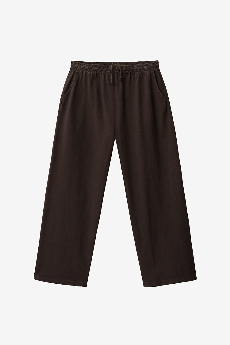 Mens Wide Leg Jersey Pant Chocolate