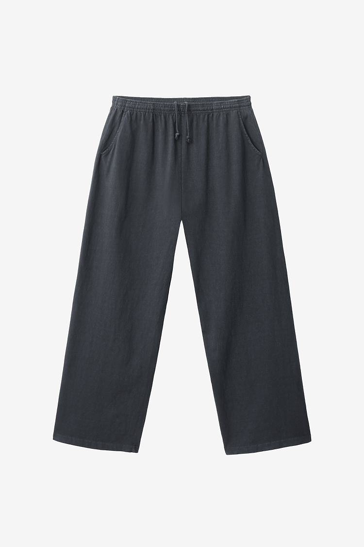 Mens Wide Leg Jersey Pant Dolphin Blue