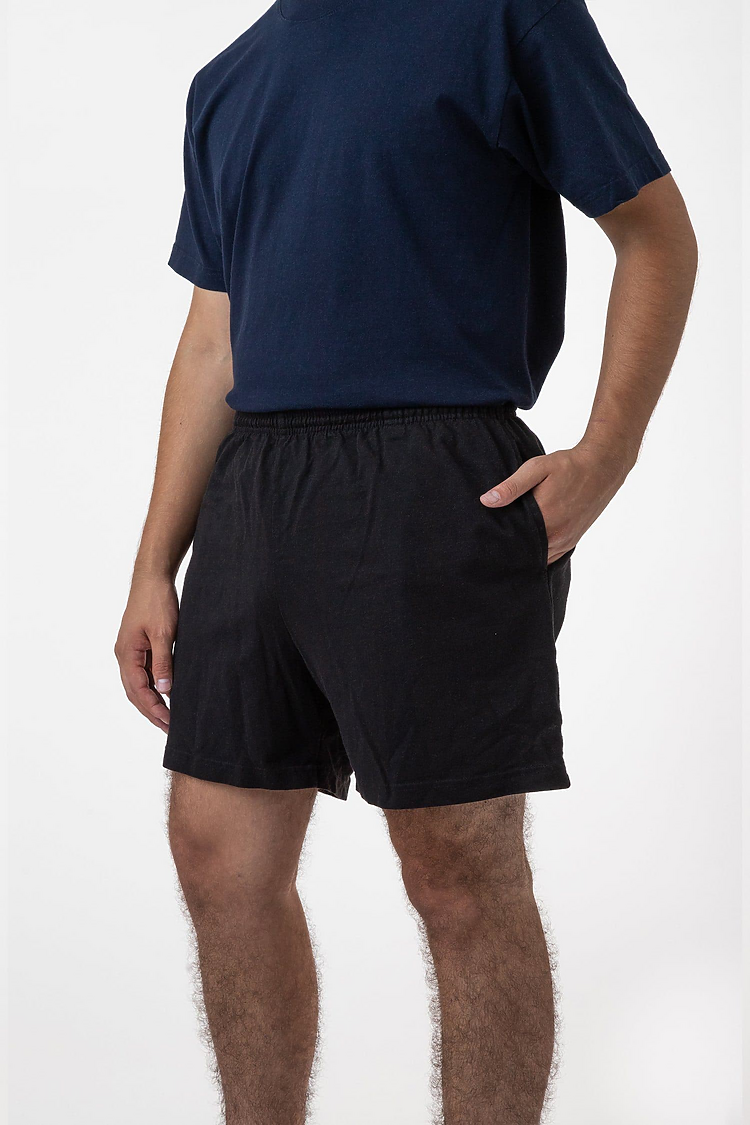 8.5 oz Heavy Jersey Gym Shorts Black