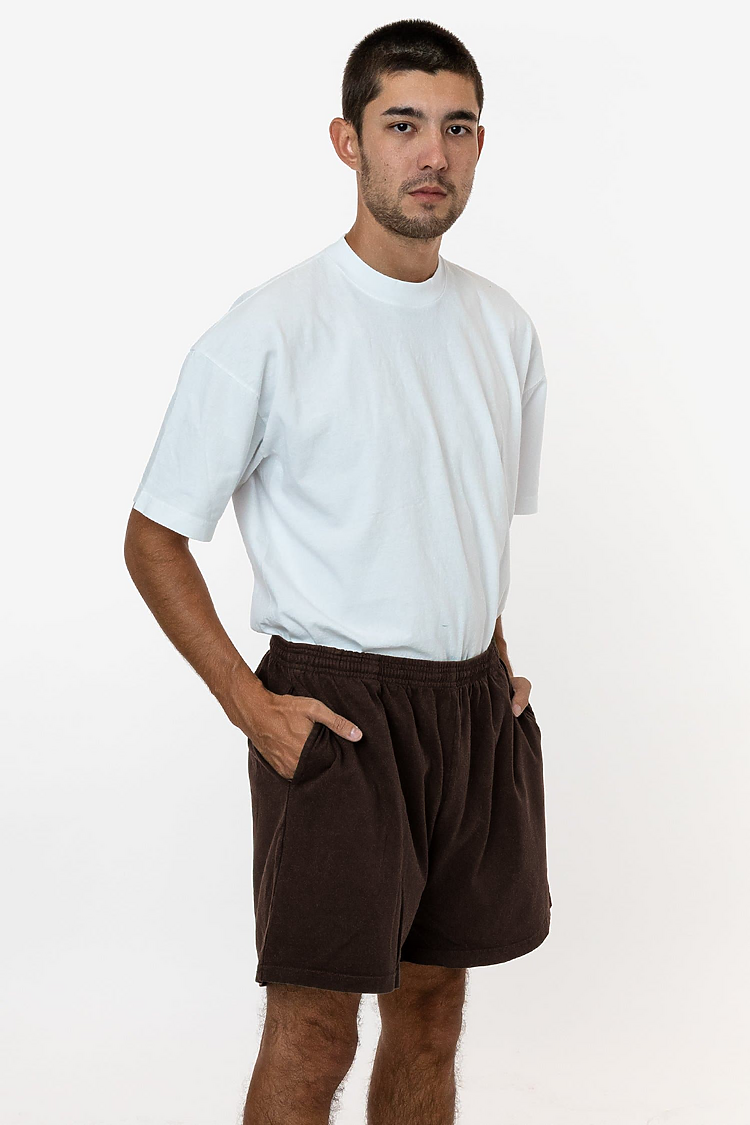 8.5 oz Heavy Jersey Gym Shorts CHOCOLATE