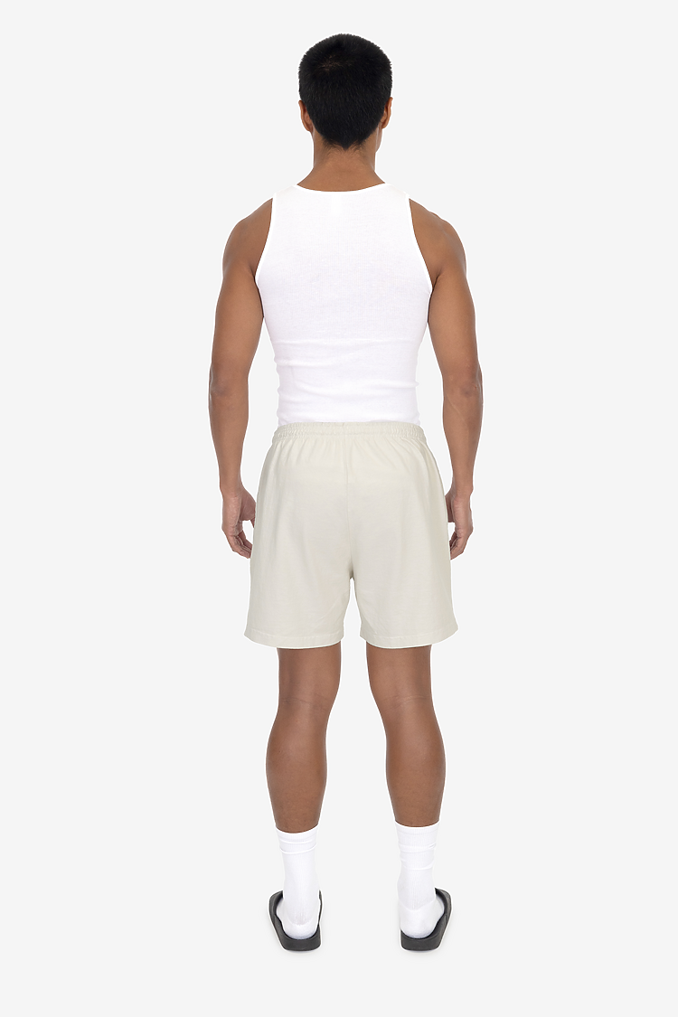 8.5 oz Heavy Jersey Gym Shorts Creme
