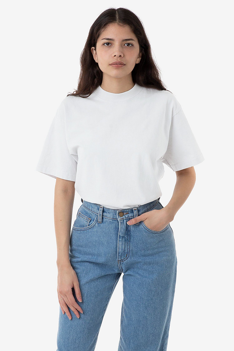 S/S Garment Dye Mockneck White