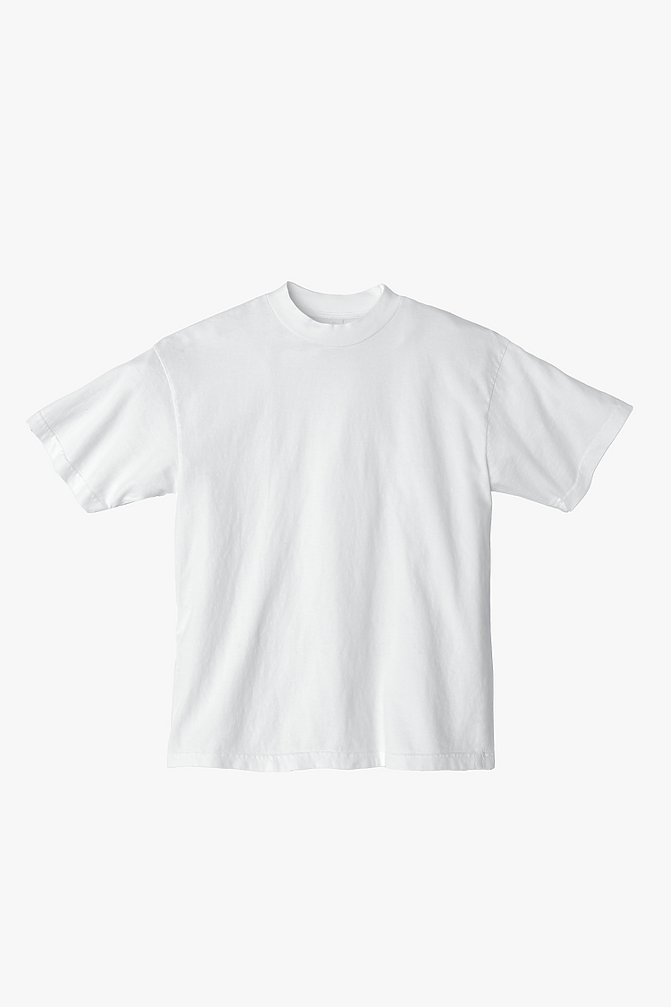S/S Garment Dye Mockneck White