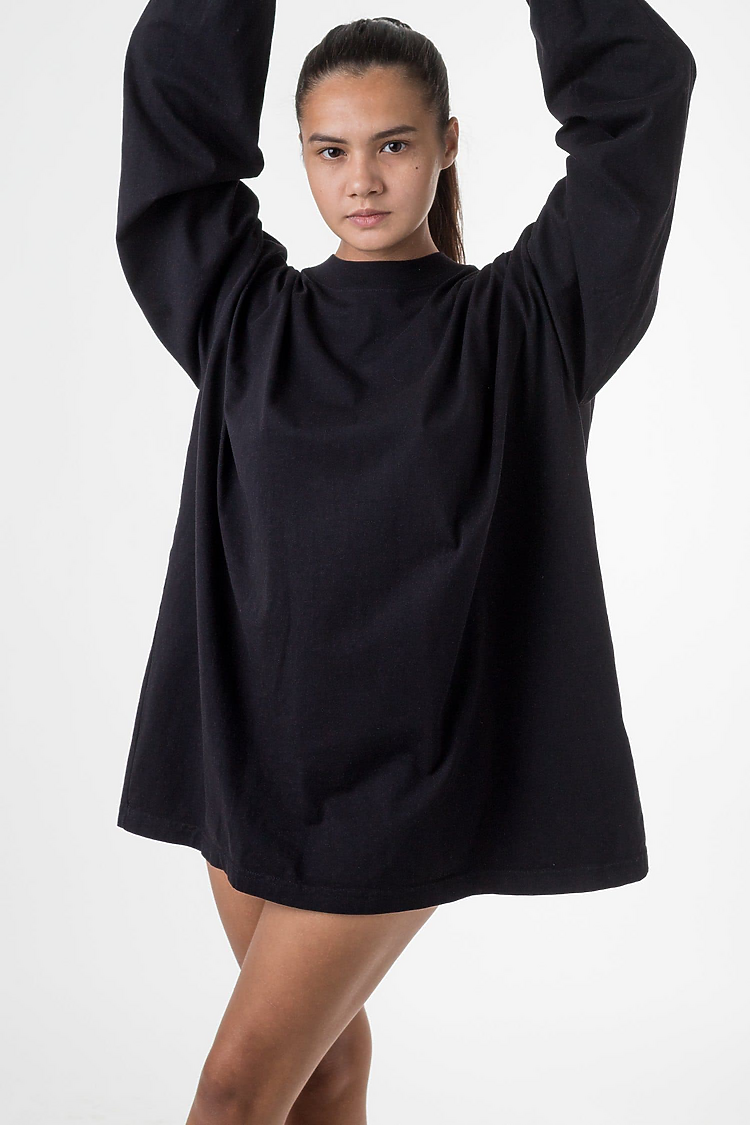 L/S Grmnt Dye Mockneck 7.5oz Black