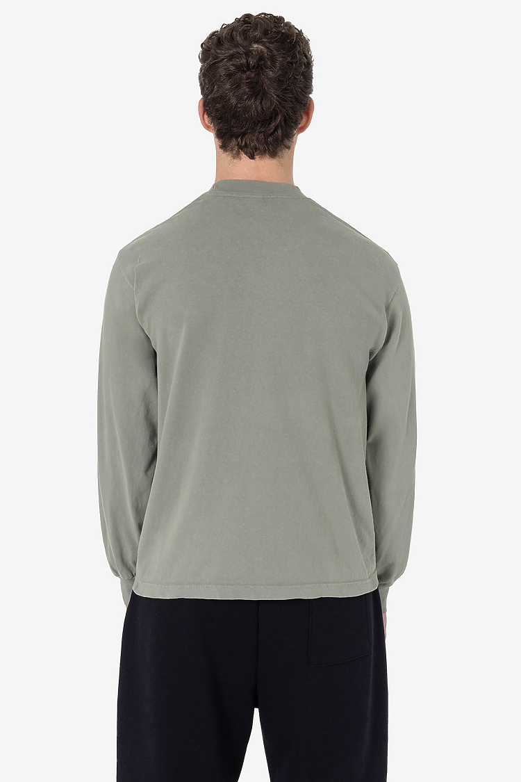L/S Grmnt Dye Mockneck 7.5oz Eucalyptus