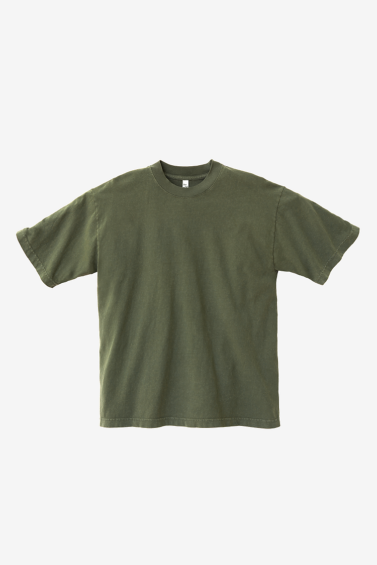 S/S Grmnt Dye Crew Neck 6.5oz ARMY