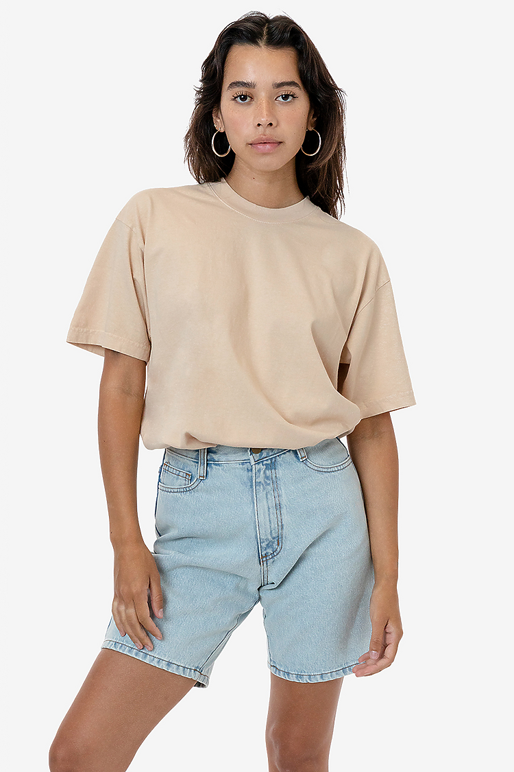 S/S Grmnt Dye Crew Neck 6.5oz BEIGE