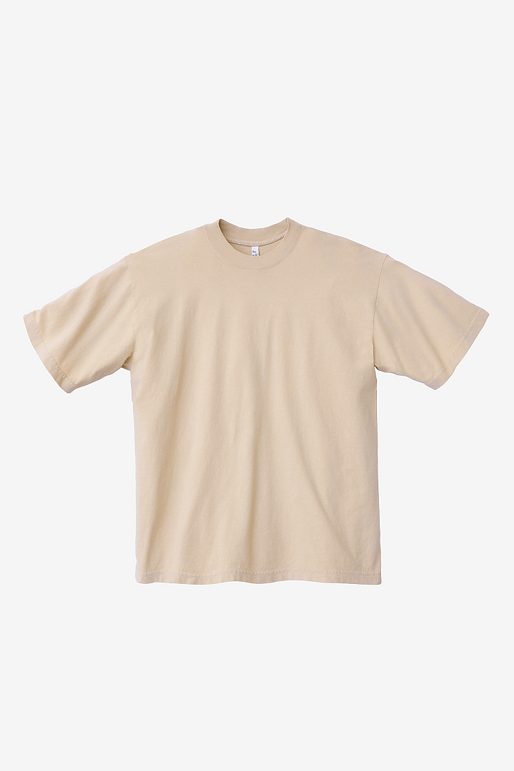 S/S Grmnt Dye Crew Neck 6.5oz BEIGE