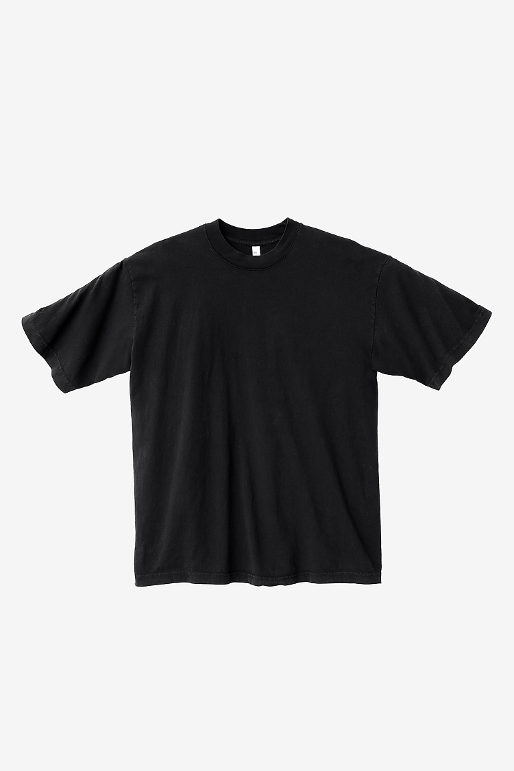 S/S Grmnt Dye Crew Neck 6.5oz BLACK