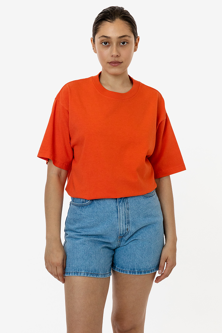 S/S Grmnt Dye Crew Neck 6.5oz BRIGHT ORANGE