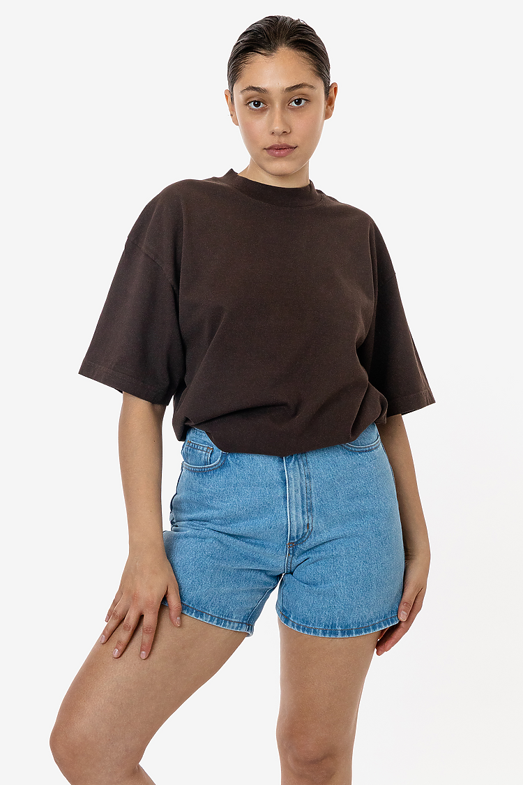 S/S Grmnt Dye Crew Neck 6.5oz CHOCOLATE