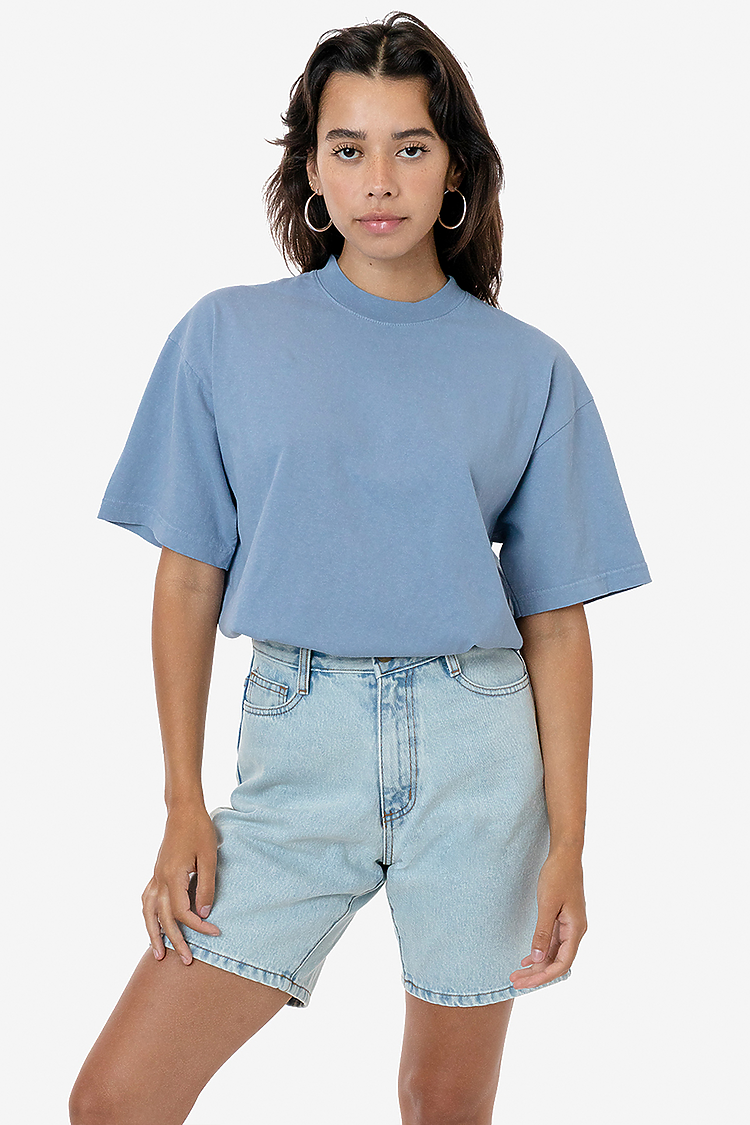 S/S Grmnt Dye Crew Neck 6.5oz CLEAR BLUE