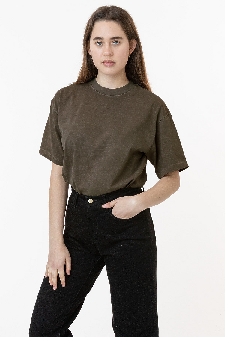 S/S Grmnt Dye Crew Neck 6.5oz Clove