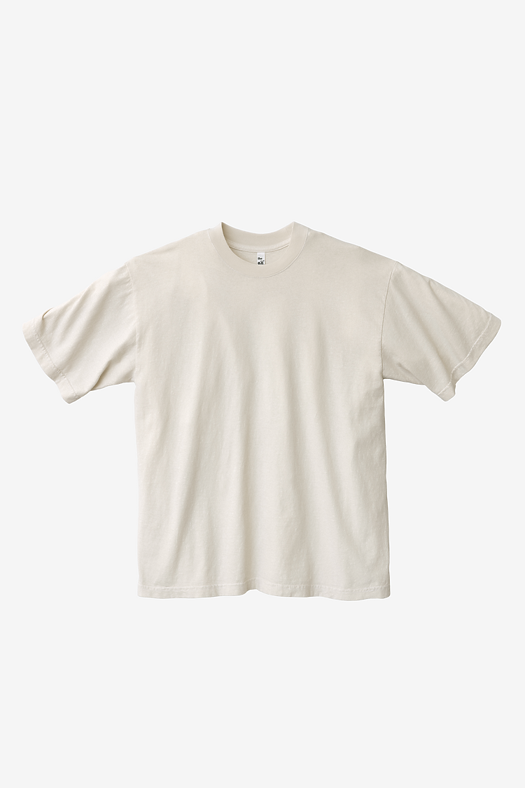 S/S Grmnt Dye Crew Neck 6.5oz CREME SupportIMG6