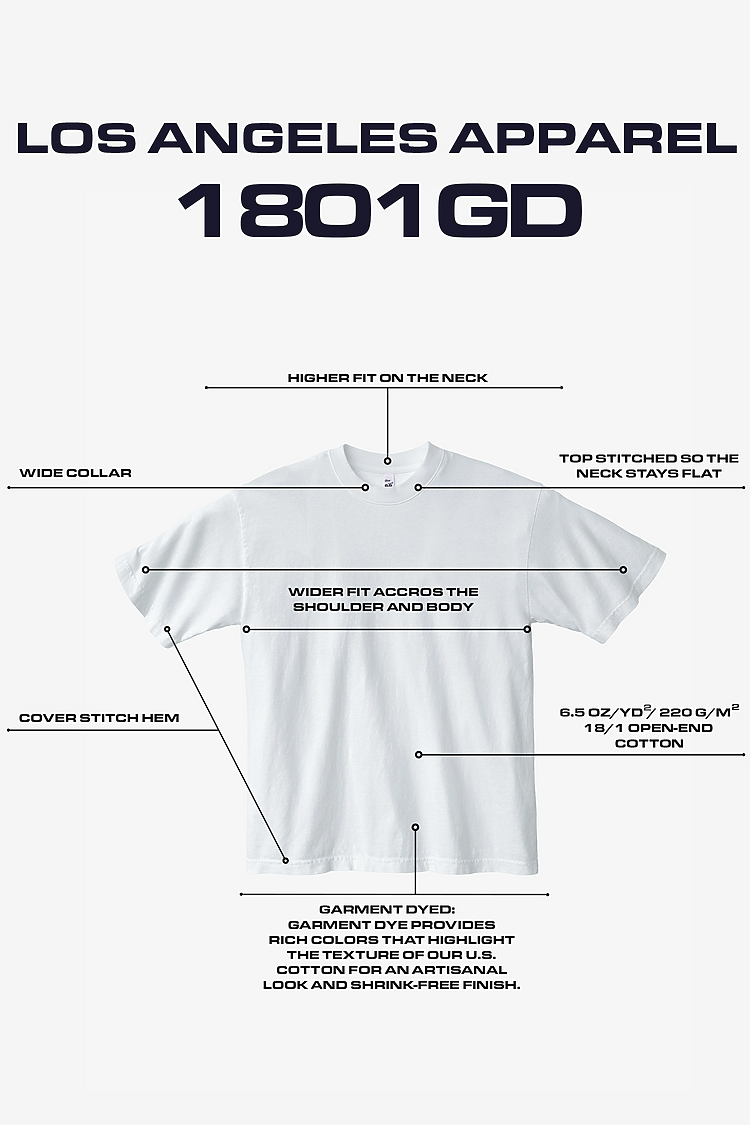 S/S Grmnt Dye Crew Neck 6.5oz CREME SupportIMG8