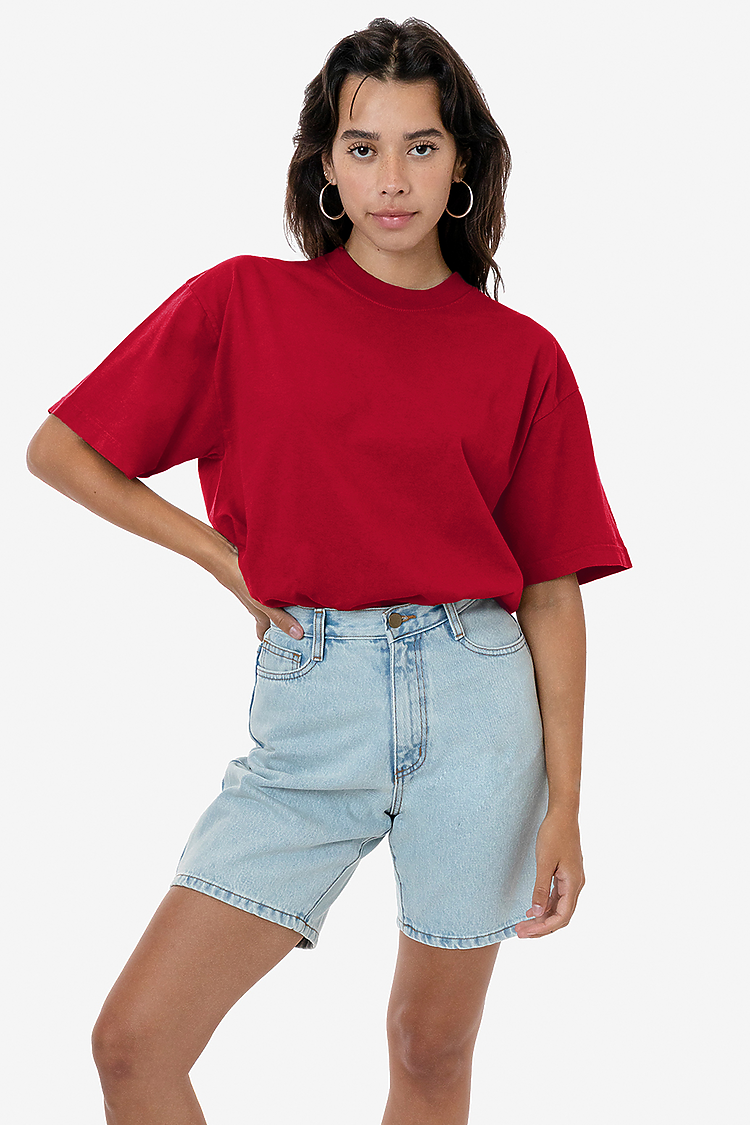 S/S Grmnt Dye Crew Neck 6.5oz DARK RED