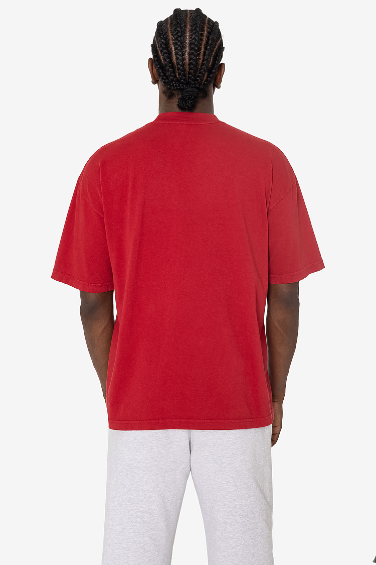 S/S Grmnt Dye Crew Neck 6.5oz DARK RED SupportIMG2