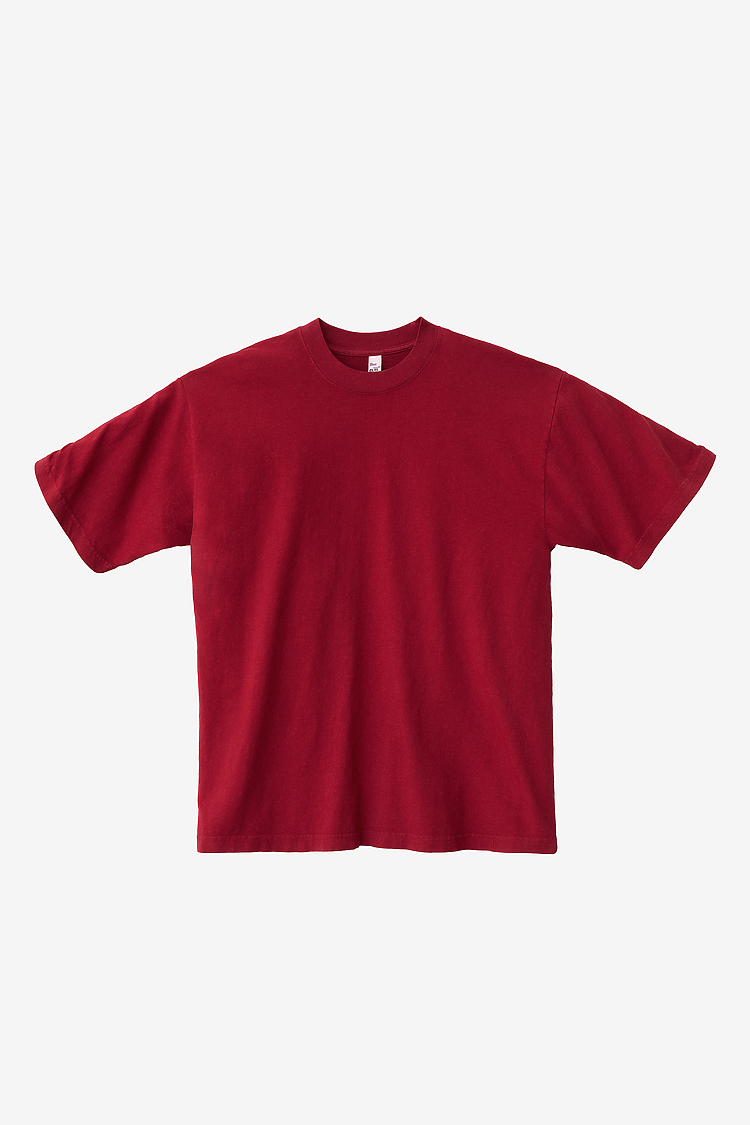 S/S Grmnt Dye Crew Neck 6.5oz DARK RED