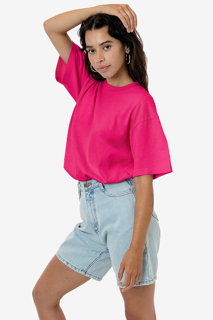 S/S Grmnt Dye Crew Neck 6.5oz FUCHSIA