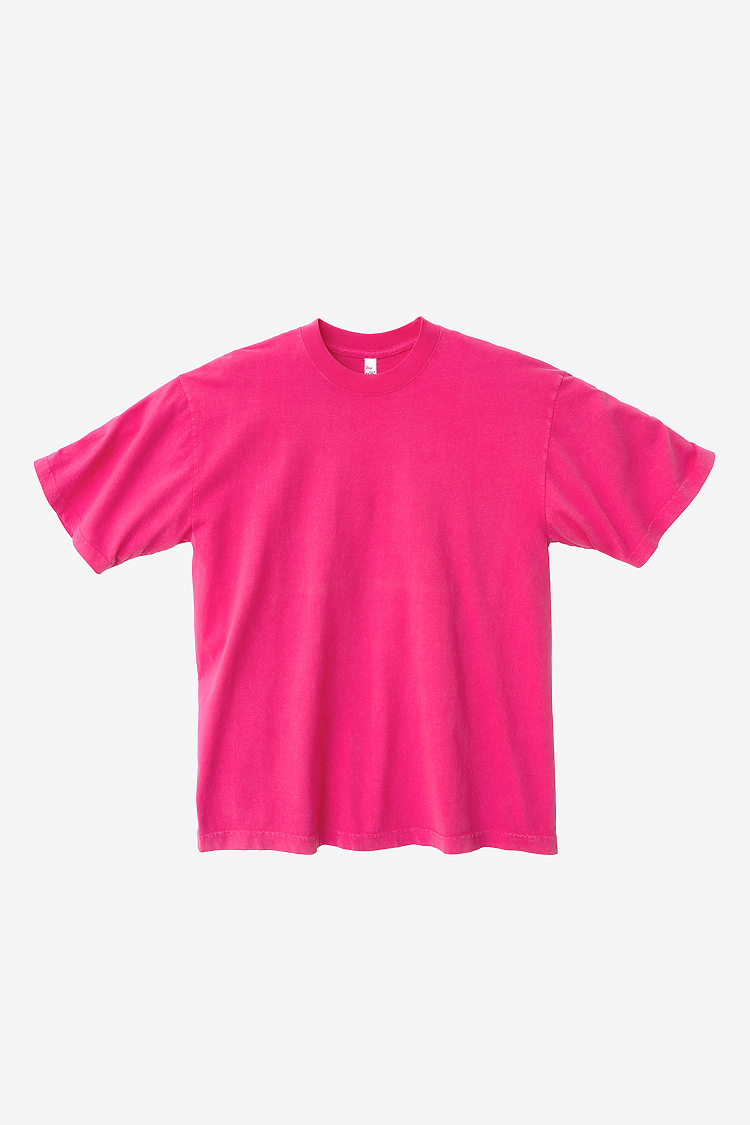 S/S Grmnt Dye Crew Neck 6.5oz FUCHSIA