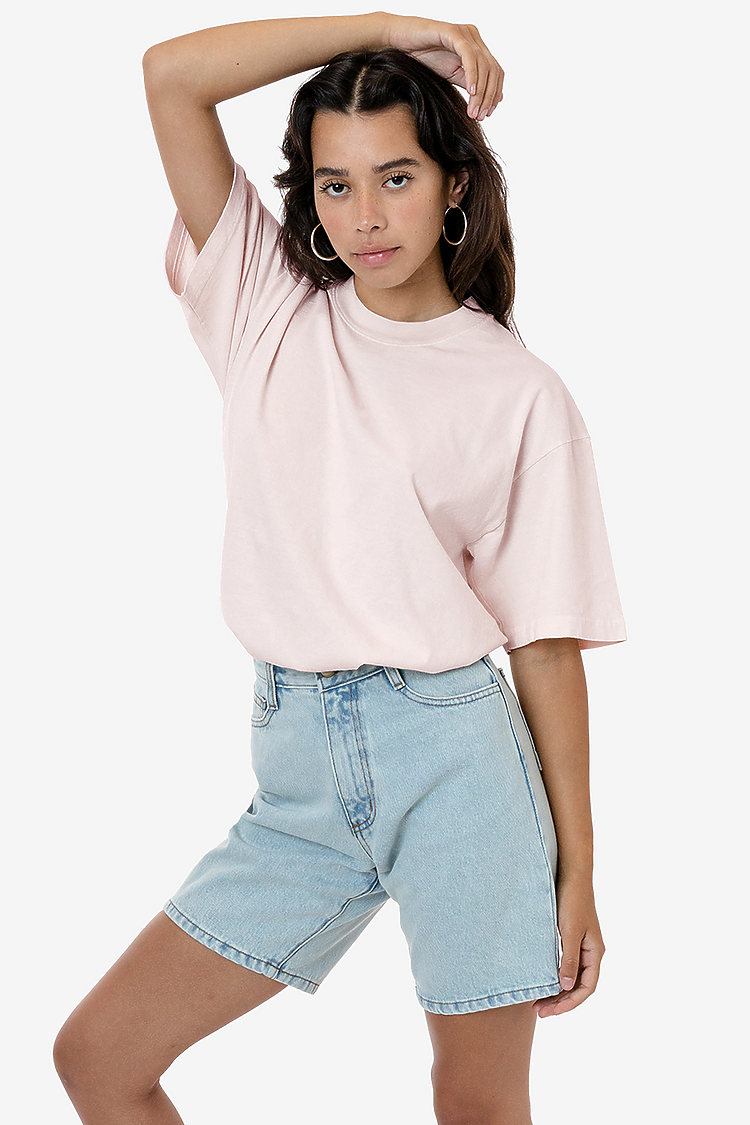 S/S Grmnt Dye Crew Neck 6.5oz LIGHT PINK