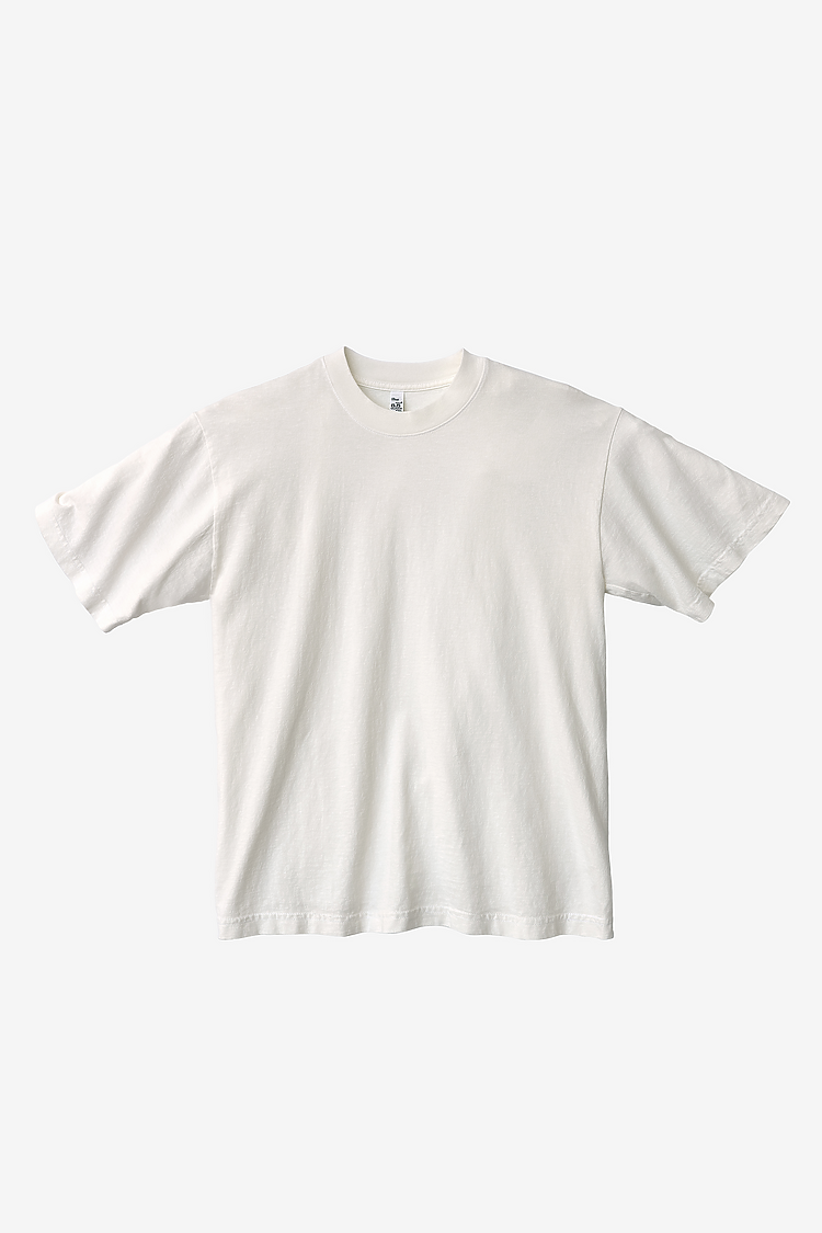 S/S Grmnt Dye Crew Neck 6.5oz OFF WHITE