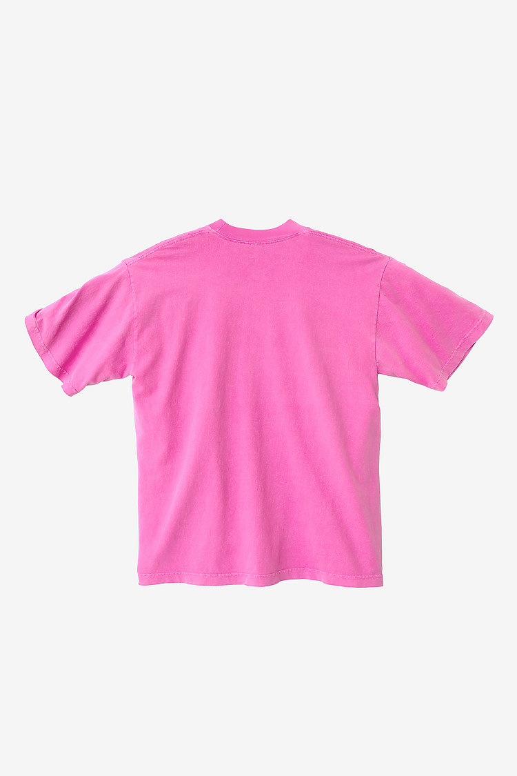 S/S Grmnt Dye Crew Neck 6.5oz Pink Carnation