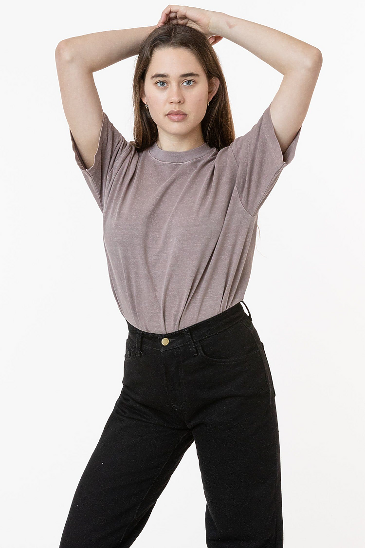 S/S Grmnt Dye Crew Neck 6.5oz Patchouli