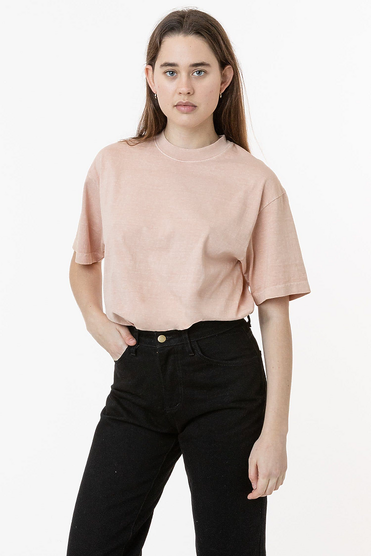 S/S Grmnt Dye Crew Neck 6.5oz Rose Quartz