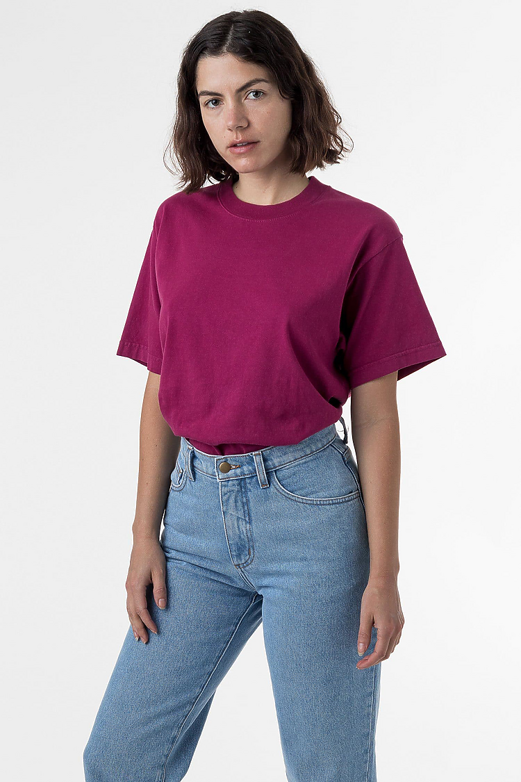S/S Grmnt Dye Crew Neck 6.5oz RUBY