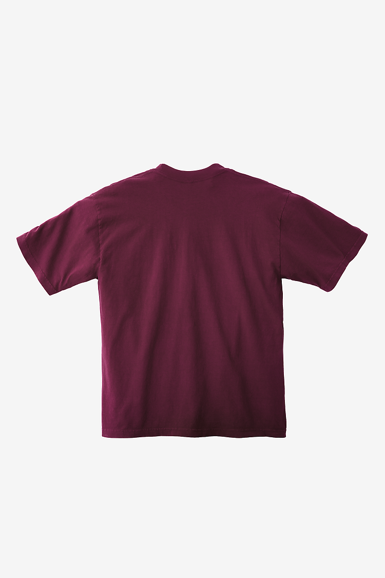 S/S Grmnt Dye Crew Neck 6.5oz RUBY