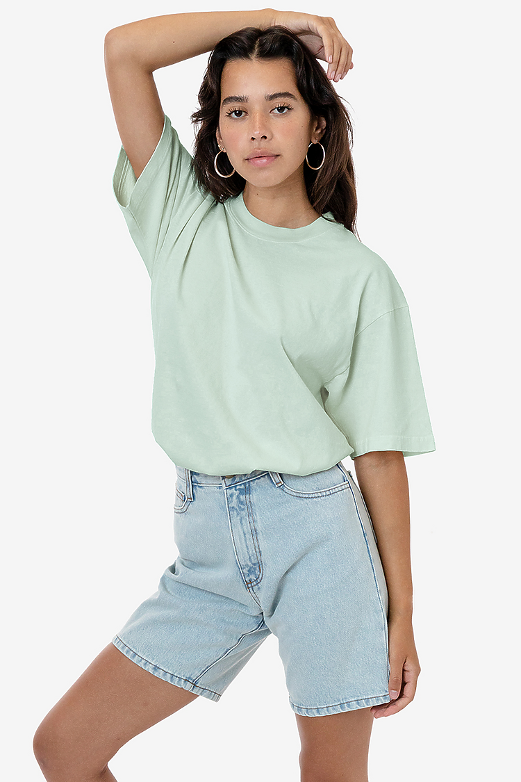 S/S Grmnt Dye Crew Neck 6.5oz SEAFOAM