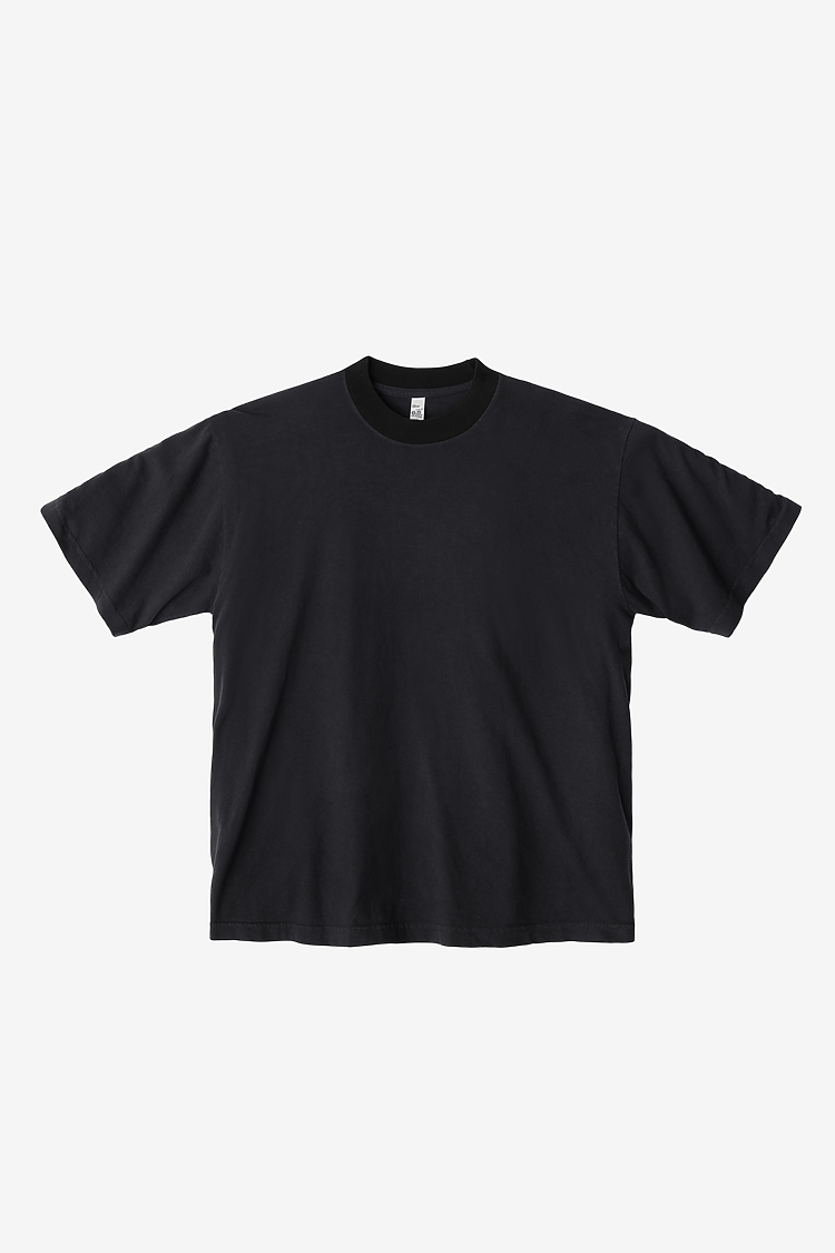 Ring 6.5oz S/S Garment Dye Tee Black Edge/Black