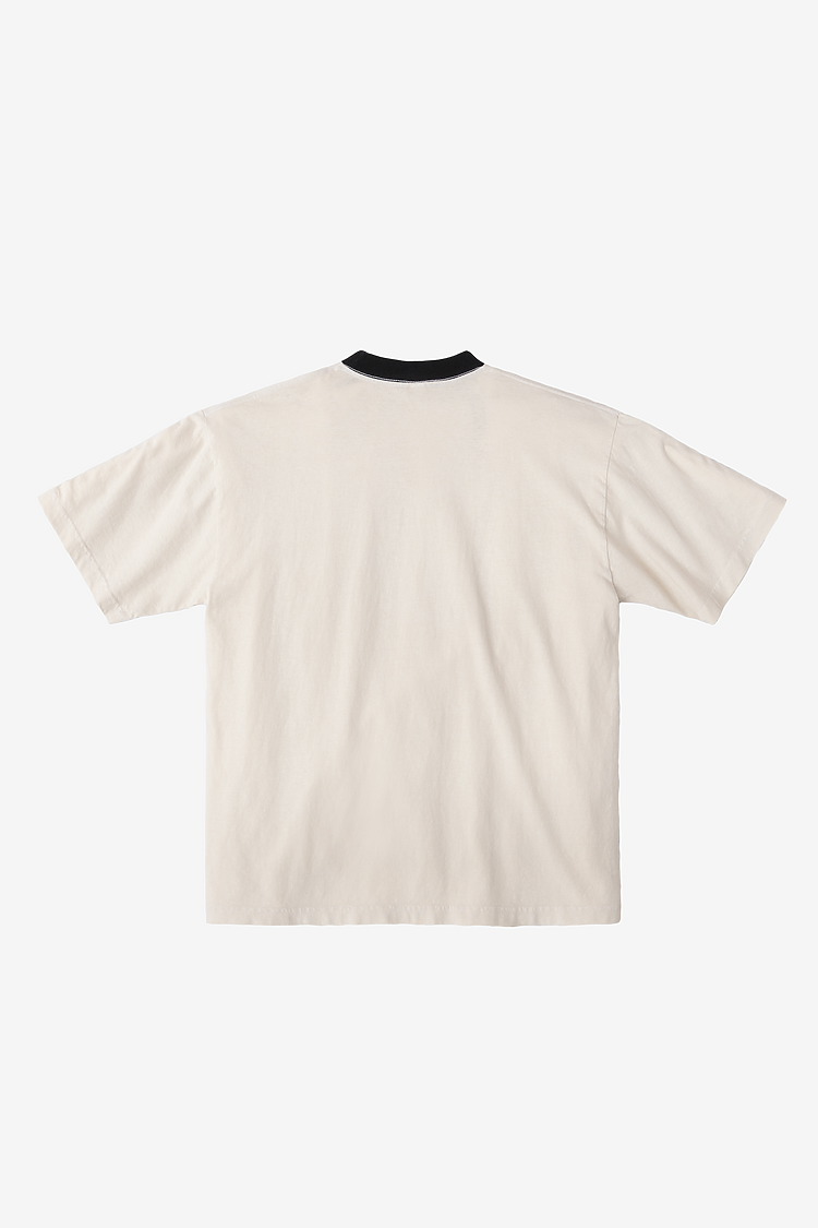 Ring 6.5oz S/S Garment Dye Tee Creme/Black