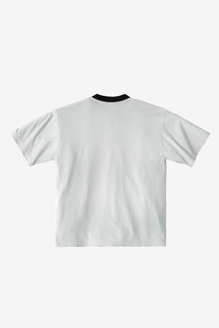 Ring 6.5oz S/S Garment Dye Tee Light Grey/Black