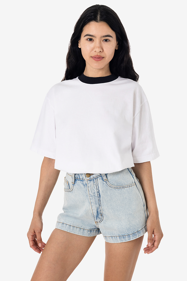 Ring 6.5oz S/S Garment Dye Tee White/Black