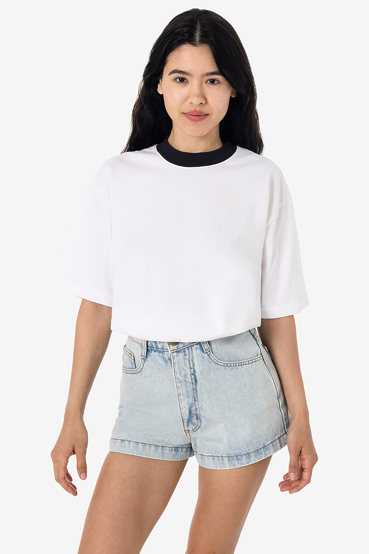 Ring 6.5oz S/S Garment Dye Tee White/Black