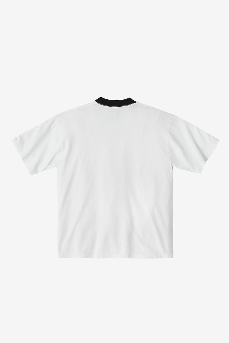Ring 6.5oz S/S Garment Dye Tee White/Black
