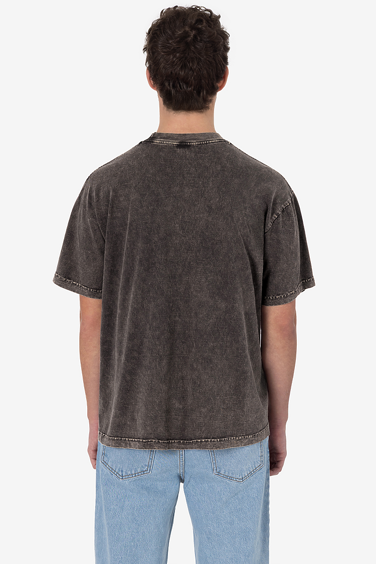 S/S Mineral Wash Crew 6.5oz Cocoa FlatFront