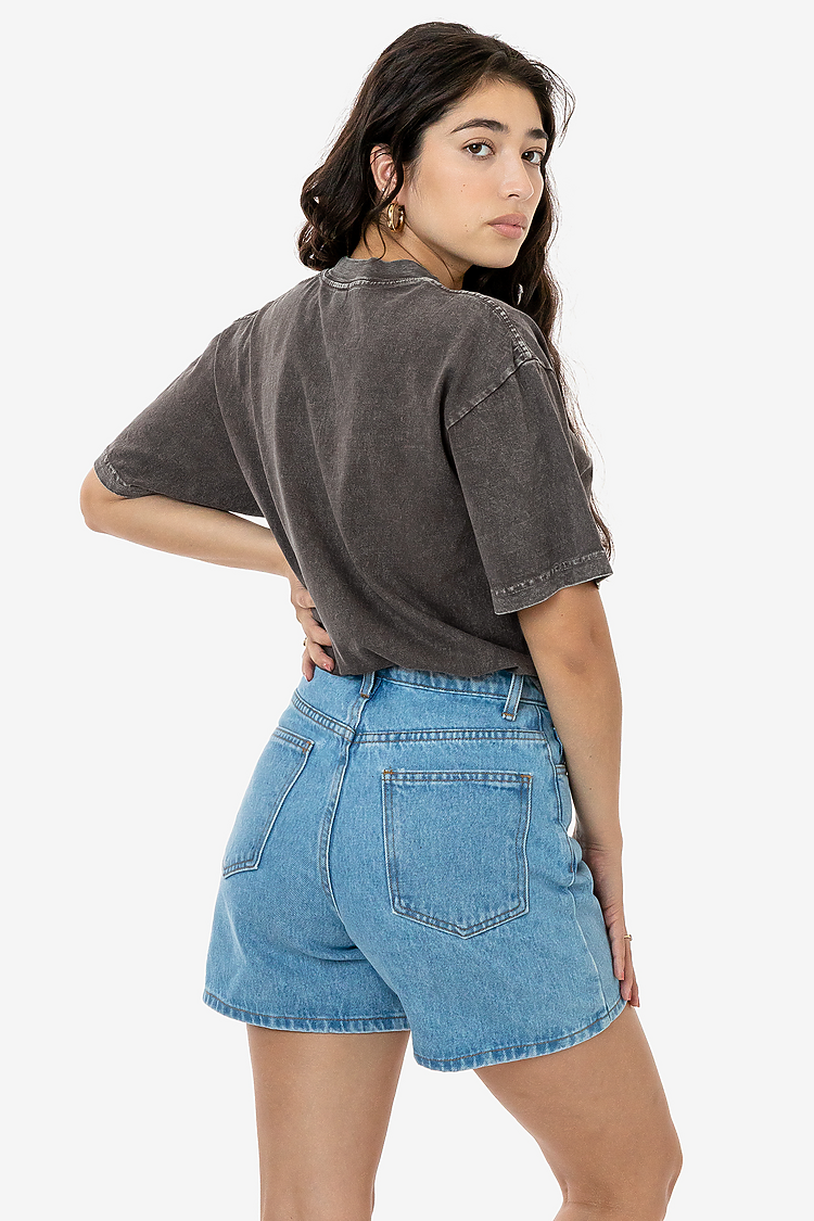 S/S Mineral Wash Crew 6.5oz Cocoa Lifestyle