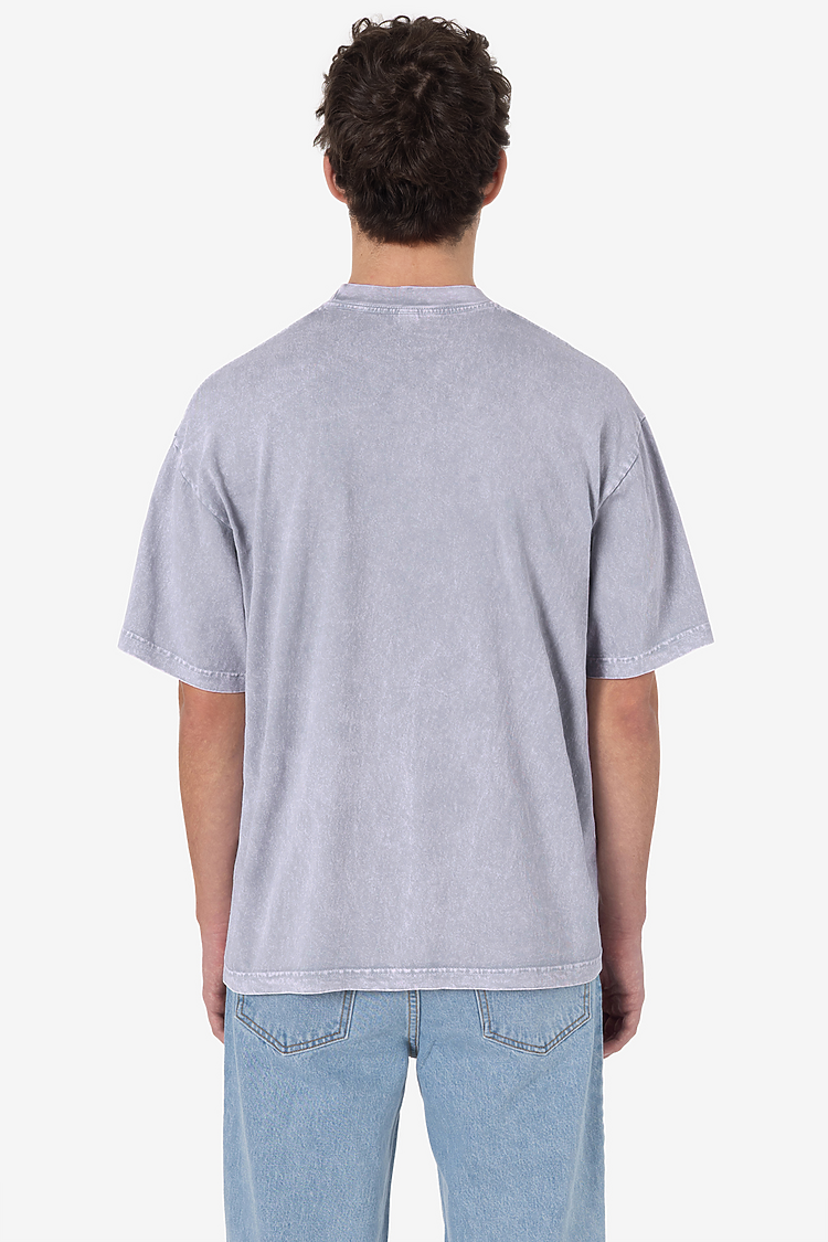S/S Mineral Wash Crew 6.5oz Ice Grey FlatFront