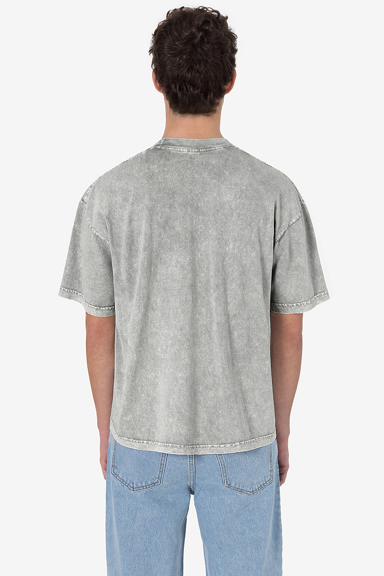 S/S Mineral Wash Crew 6.5oz Limestone FlatFront