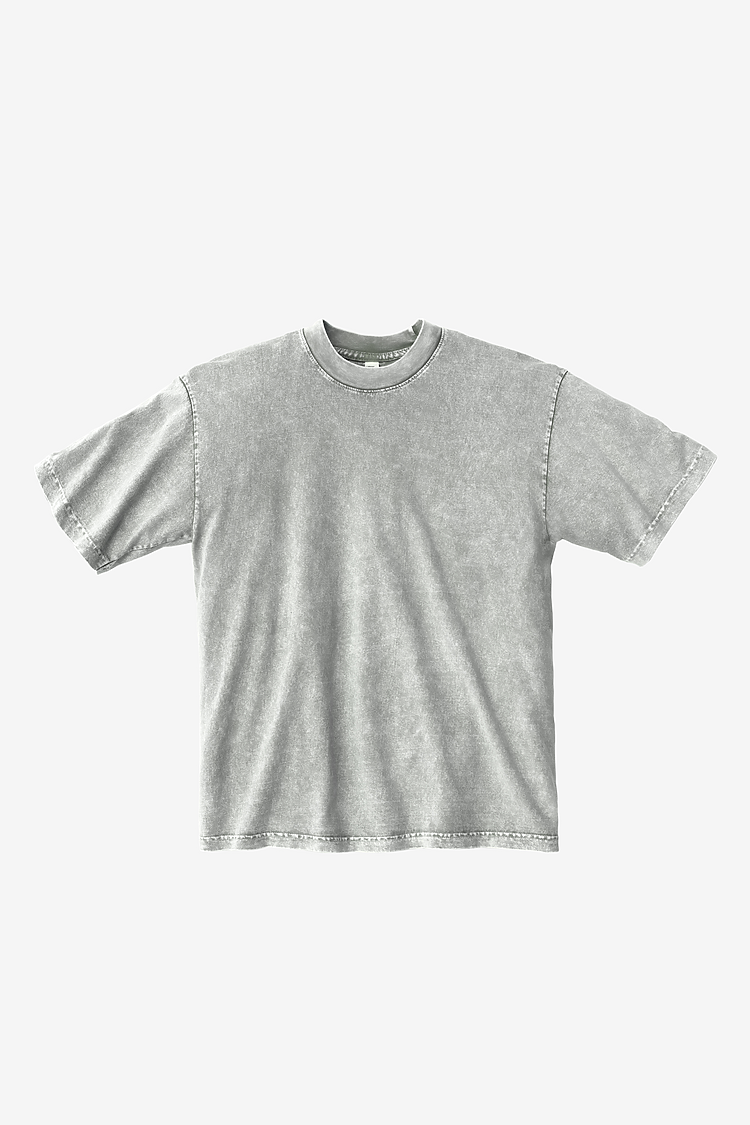 S/S Mineral Wash Crew 6.5oz Limestone Lifestyle