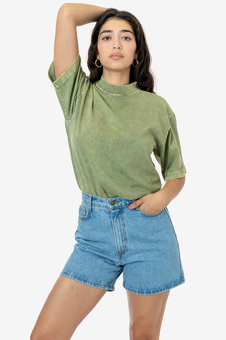 S/S Mineral Wash Crew 6.5oz Matcha FlatBack