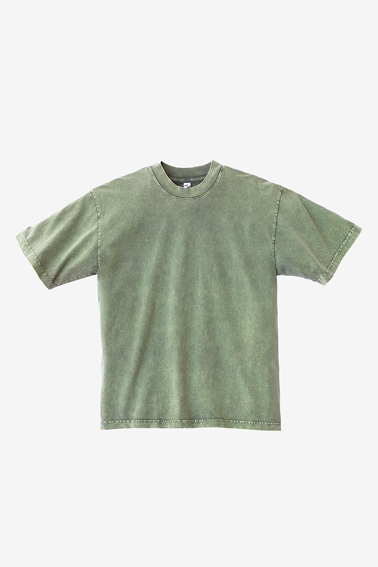S/S Mineral Wash Crew 6.5oz Matcha Textile1