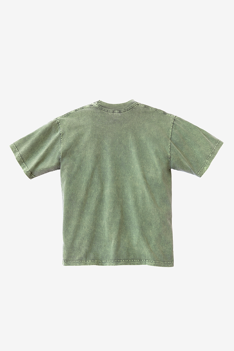 S/S Mineral Wash Crew 6.5oz Matcha Textile2
