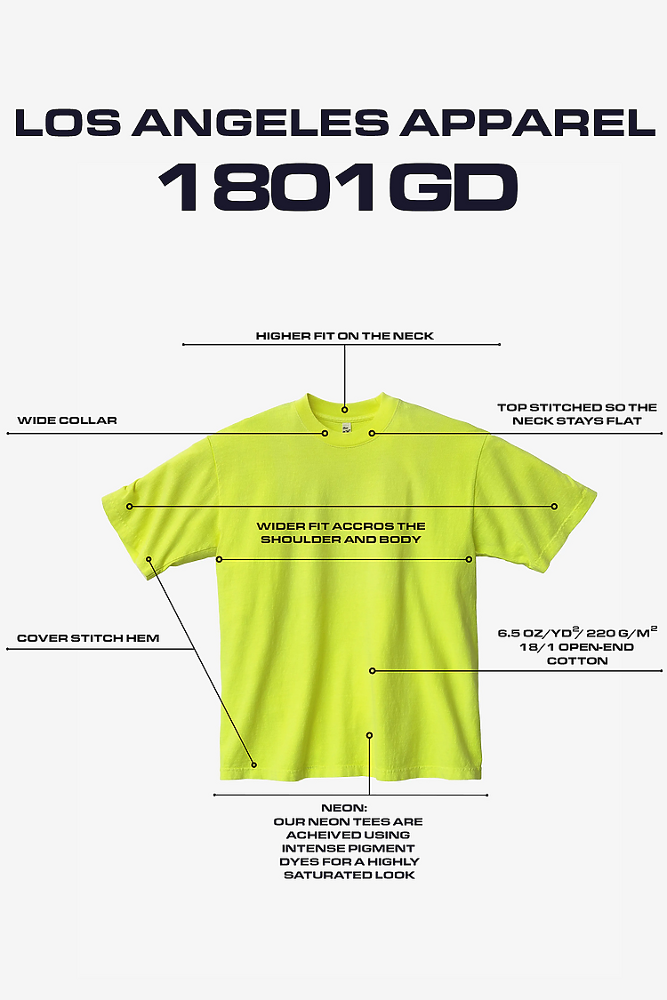S/S Neon Crew Neck 6.5oz NEON BLUE