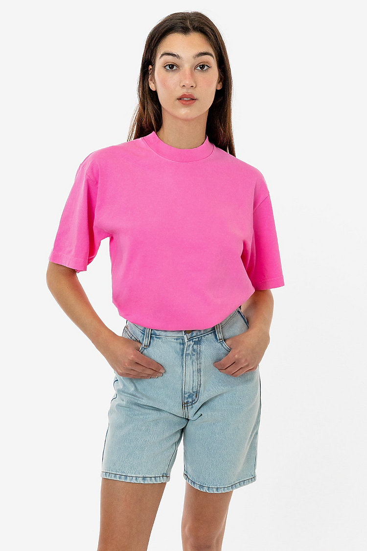 S/S Neon Crew Neck 6.5oz NEON PINK FlatBack