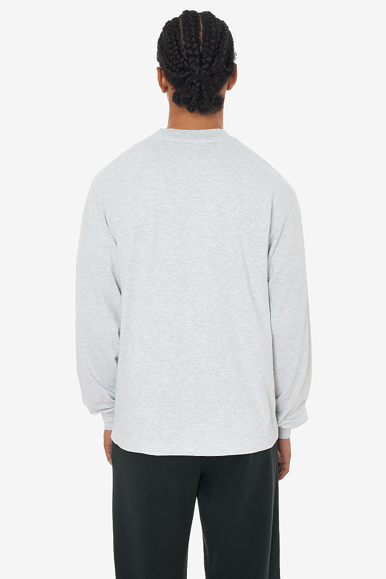 L/S Grmnt Dye Crew Neck 6.5oz ASH SupportIMG3